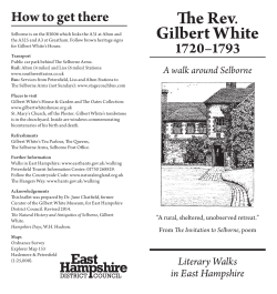 The Rev Gilbert White How to get there