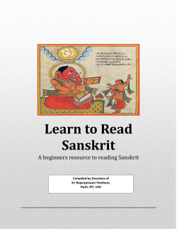Learn to Read Sanskrit A beginners resource to reading Sanskrit