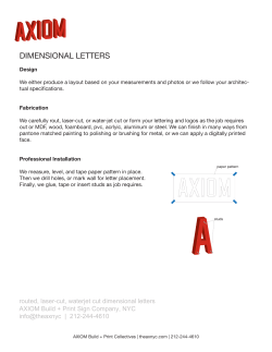 DIMENSIONAL LETTERS
