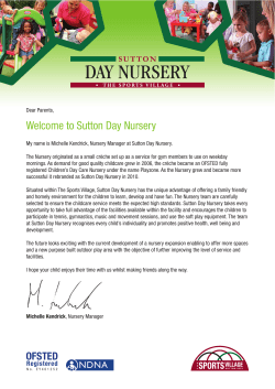 Welcome to Sutton Day Nursery