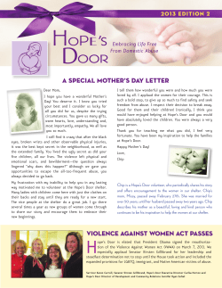 A SPECIAL MOTHER’S DAY LETTER 2013 EDITION 2