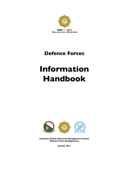 Information Handbook Defence Forces Issued by Human Resource Management Section