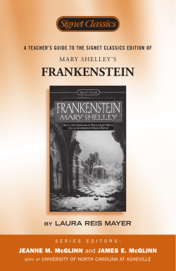FRANKENSTEIN MARY  SHELLEY ’S LAURA REIS MAYER JEANNE M. McGLINN