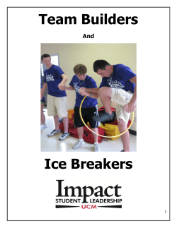 Team Builders Ice Breakers And 1
