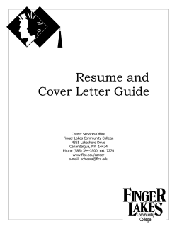 Resume and Cover Letter Guide