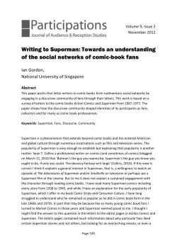Writing to Superman: Towards an understanding  Ian Gordon,