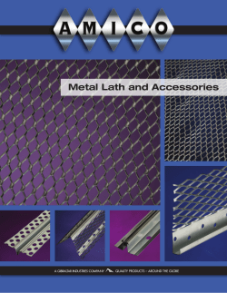 Metal Lath and Accessories #  www.amico-lath.com  |  800.366.2642