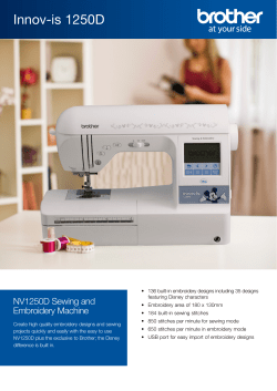 Innov-is 1250D NV1250D Sewing and