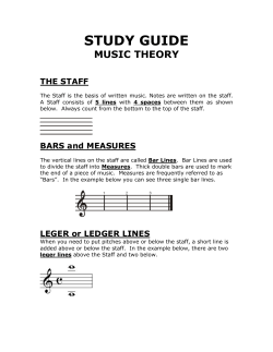 STUDY GUIDE  MUSIC THEORY THE STAFF