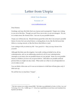 Letter from Utopia (2010) Nick Bostrom Version 1.9