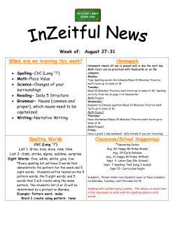 Week of:  August 27-31 What are we learning this week? Homework