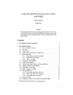 MathTımeProfessional II with L TEX