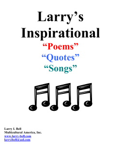 Larry’s Inspirational “Poems” “Quotes”
