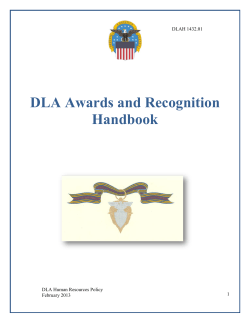 DLA Awards and Recognition Handbook  DLAH 1432.01