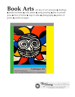 Book Arts ▲ Catalogue 232 web:www.royoung.com