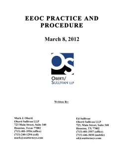 EEOC PRACTICE AND PROCEDURE  March 8, 2012
