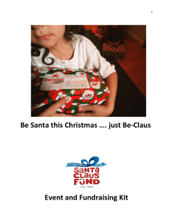 Be Santa this Christmas …. just Be-Claus Event and Fundraising Kit