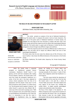 Research Journal of English Language and Literature  (RJELAL) THE SCARLETT LETTER