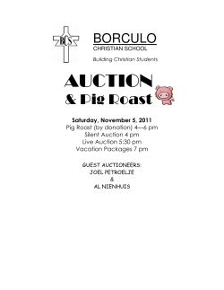 AUCTION &amp; Pig Roast BORCULO