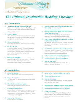 The Ultimate Destination Wedding Checklist  9-12 Months Before www.Destination-Wedding-Guide.com