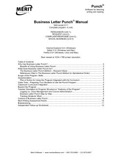 Punch Business Letter Punch Manual ®