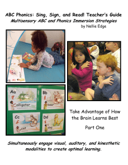 ABC Phonics: Sing, Sign, and Read! Teacher’s Guide Part One