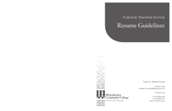 Resume Guidelines C &amp; T AREER
