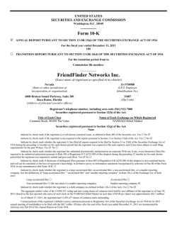 Form 10-K UNITED STATES SECURITIES AND EXCHANGE COMMISSION