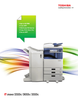 Up to 35 PPM Color MFP Med/Large Workgroup Copy, Print, Scan, Fax