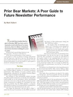 T Prior Bear Markets: A Poor Guide to Future Newsletter Performance