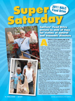 A 2011 NALC Food Drive
