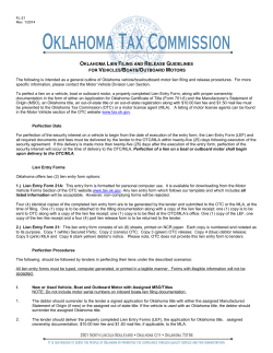 Oklahoma Tax Commission O L F