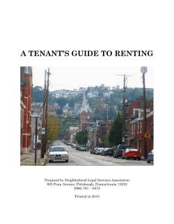 A TENANT’S GUIDE TO RENTING