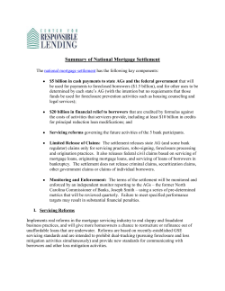 Summary of National Mortgage Settlement