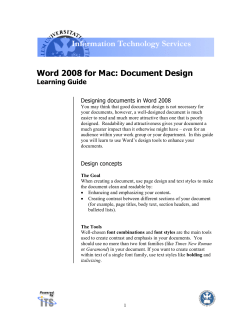 Word 2008 for Mac: Document Design Learning Guide