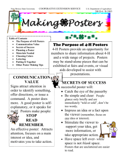 The Purpose of 4-H Posters