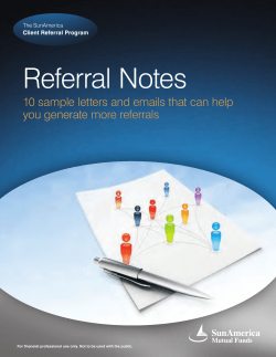 Referral Notes 10 sample letters and emails that can help