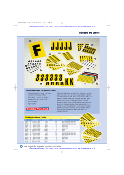Numbers and Letters Quality Removable Self-adhesive Labels
