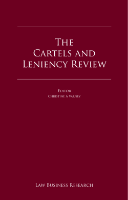 The Cartels and Leniency  Review Law Business Research