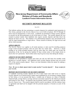 New Jersey Department of Community Affairs Division of Codes and Standards