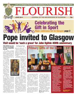 Pope invited to Glasgow Celebrating the Gift in Sport