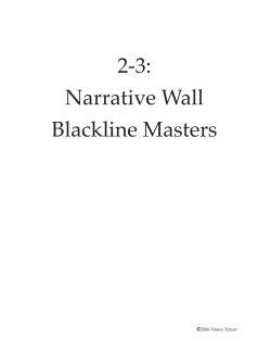 2-3: Narrative Wall Blackline Masters ©