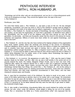 PENTHOUSE INTERVIEW WITH L. RON HUBBARD JR.