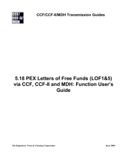5.18 PEX Letters of Free Funds (LOF1&amp;5) Guide CCF/CCF-II/MDH Transmission Guides