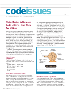 code issues Motor Design Letters and By James Stallcup Sr., NEC/OSHA Consultant
