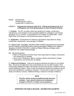 Engineering Technical Letter 97-9:  Criteria and Guidance for C-17 FROM: AFCESA/CES