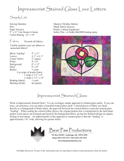 Impressionist Stained Glass Love Letters Supply List