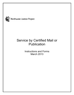 Service by Certified Mail or Publication Instructions and Forms