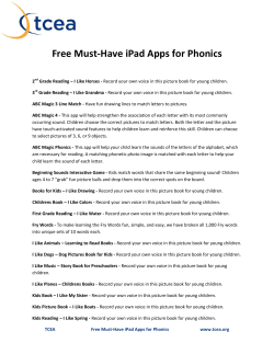 Free Must-Have iPad Apps for Phonics