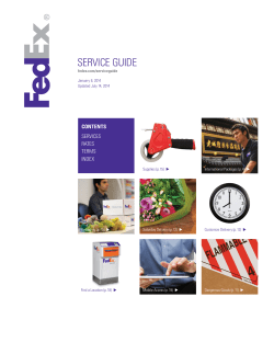 SERVICE  GUIDE Front Cover CONTENTS SERVICES